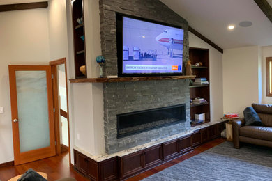 Living room photo in Portland