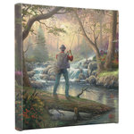 Thomas Kinkade - It Doesn't Get Much Better Gallery Wrapped Canvas, 14"x14" - Featuring Thomas Kinkade's best-loved images, our Gallery Wraps are perfect for any space. Each wrap is crafted with our premium canvas reproduction techniques and hand wrapped around a deep, hardwood stretcher bar. Hung as an ensemble or by itself, this frame-less presentation gives you a versatile way to display art in your home.