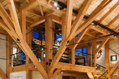 Vaulted ceiling exposed beams