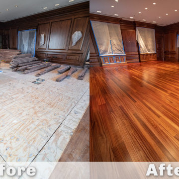 Loba Intensive Oil on Sapelli hardwood floor.