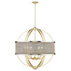 Golden Colson 9-Light Chandelier in Olympic Gold
