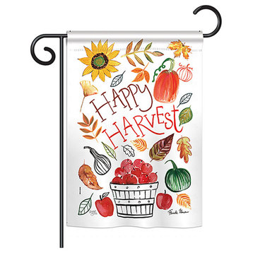 Happy Harvest Fall, Seasonal Garden Flag 13"x18.5"
