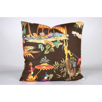 Chinoiserie Shells 90/10 Duck Insert Pillow With Cover, 22x22