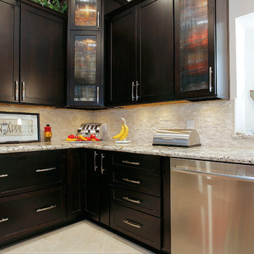 Kitchen - Espresso Cabinets