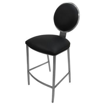 535 Stainless Steel Bar Stool 26" 30" Extra Tall  35", Black, 26"