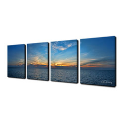 Ready2HangArt - Ready2hangart Chris Doherty 'Bahamas Sunset' 4-piece Canvas Wall Art - Prints And Posters