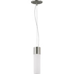 Nuvo Lighting - Nuvo Lighting 62/2932 Link - 21 Inch 12W 1 LED Pendant - Link; 1 Light; LED Tube Pendant with White Glass;Link 21 Inch 12W 1 L Brushed Nickel WhiteUL: Suitable for damp locations Energy Star Qualified: n/a ADA Certified: n/a  *Number of Lights: Lamp: 1-*Wattage:12w LED Module bulb(s) *Bulb Included:Yes *Bulb Type:LED Module *Finish Type:Brushed Nickel