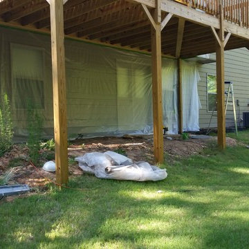 Multi Tier Patio with Koi Pond and Waterfalls in Columbia SC