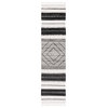 Safavieh Striped Kilim Stk200Z Moroccan Rug, Black/Ivory, 6'x6'