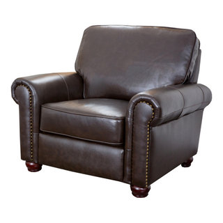 Bellagio Leather Armchair Brown
