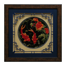 Koi silk embroidery