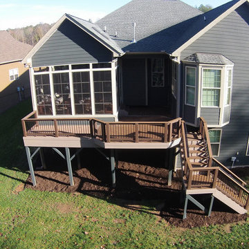 TimberTech Deck with Eze-Breeze Porch in Wake Forest