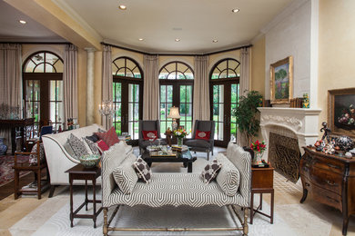 Elegant living room photo in Houston