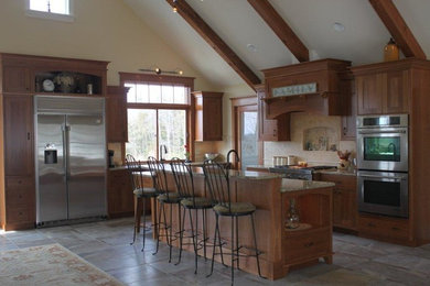 Elegant kitchen photo in Portland Maine