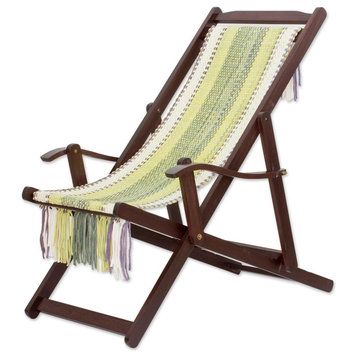 Novica Paradise Fields Recycled Cotton Blend Hammock Chair
