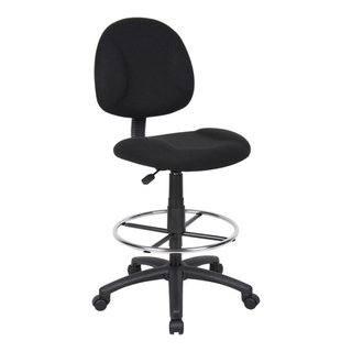 Boss CareSoft Medical/Drafting Stool with Back Cushion, Black