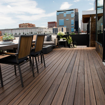 Downtown Living Rooftop Deck -- Envision Distinction Spiced Teak composite deck