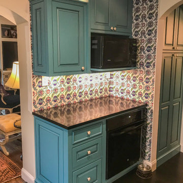 Tile-Inspired Teal Kitchen