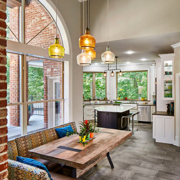 Breakfast area leading to kitchen