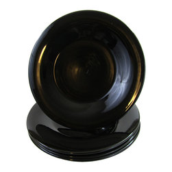 Le Souk Ceramique - Stoneware Dinner Plates, Set of 4, Black - Dinner Plates