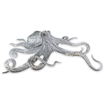Coastal Home Decor 'Octopus' - Contemporary Octopus Art on Stainless Steel