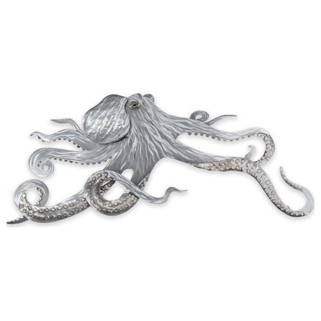 Coastal Home Decor 'Octopus' - Contemporary Octopus Art on Stainless Steel