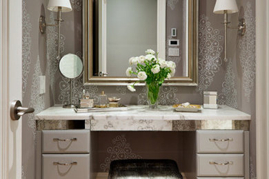 Example of a trendy bathroom design in New York