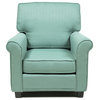 Furniture of America Prior Transitional Fabric Accent Chair in Blue
