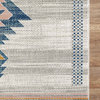 Abani Porto Southwestern Tribal Print Blue And Orange Area Rug, 5'3"x7'6"