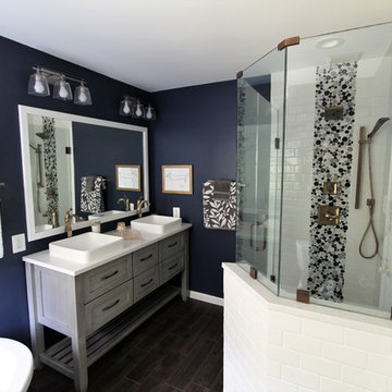 Modern Glam - master bath remodel