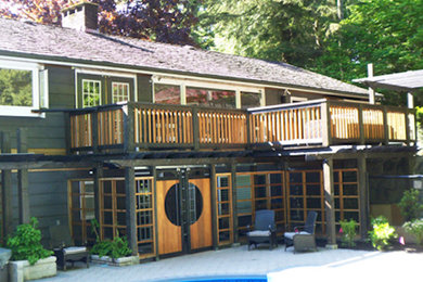 Example of a trendy deck design in Vancouver