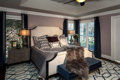 Design ideas for a contemporary bedroom in Charlotte.