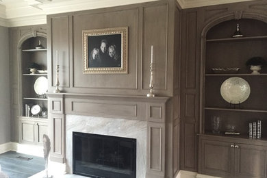 Transitional family room photo in Other