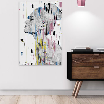 "Side View Portrait" Painting Print on Wrapped Canvas