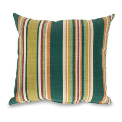Essentials by DFO - Baldwin Stripe Small Square Outdoor Pillow - Outdoor Cushions And Pillows