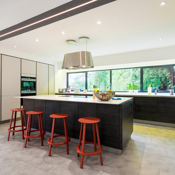 Two tone open plan kitchen