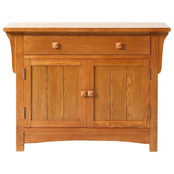 Mission Solid Oak Sideboard Cabinet, Entry Way Console