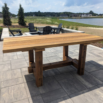 Reclaimed Barn Wood Patio Table | Custom Outdoor Dining Table