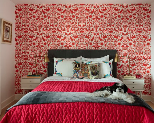 Red Wallpaper | Houzz
