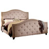 Upholstered Bed With Tufted Look