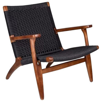 Ash Lounge Chair, Walnut/Black