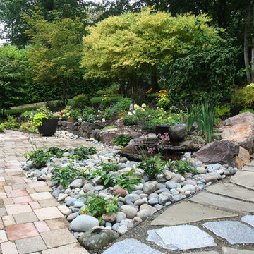 Entertainment Patio with Custom Water Feature