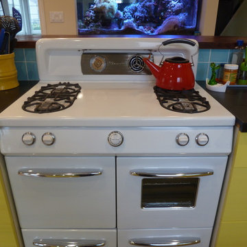 Mid century Retro kitchen & Great Room in San Mateo