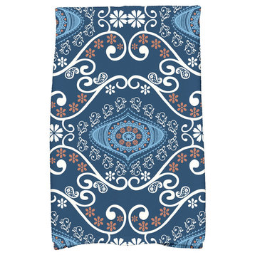 Illuminate Geometric Print Kitchen Towel, Navy Blue