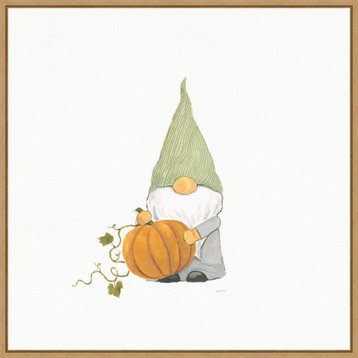 Canvas Art Framed 'Harvest Gnomes I' by Jenaya Jackson, Outer Size 22x22"