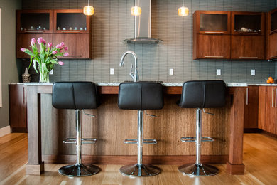 Inspiration for a contemporary kitchen remodel in Grand Rapids