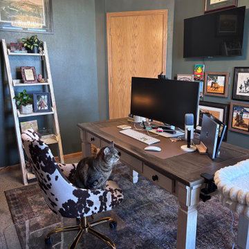 Modern Moody Home Office Refresh