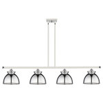 Innovations Lighting - Adirondack 4-Light 48" Stem Island Light, White/Polished Chrome - A truly dynamic fixture, the Ballston fits seamlessly amidst most decor styles. Its sleek design and vast offering of finishes and shade options makes the Ballston an easy choice for all homes.