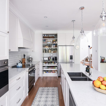 White Kitchen with Pull-out Pantry