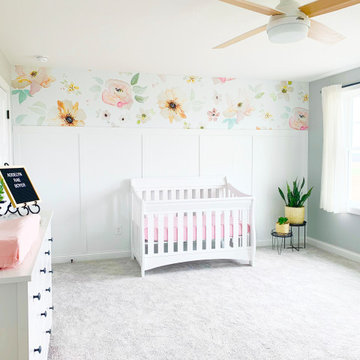 Nursery Panels Pink Accent Wall